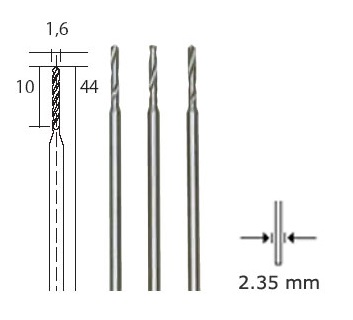 Zestaw wierte Proxxon Wierta ze stali wolframowo-wanadowej 1.6 mm