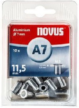 Nitonakrtki Novus Nitonakrtki aluminiowe AM5/11.5 - 10 sztuk