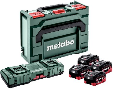 Zestaw startowy Metabo 4 akumulatory LiHD 18V/10.0Ah + adowarka ASC 145 DUO + metaBOX